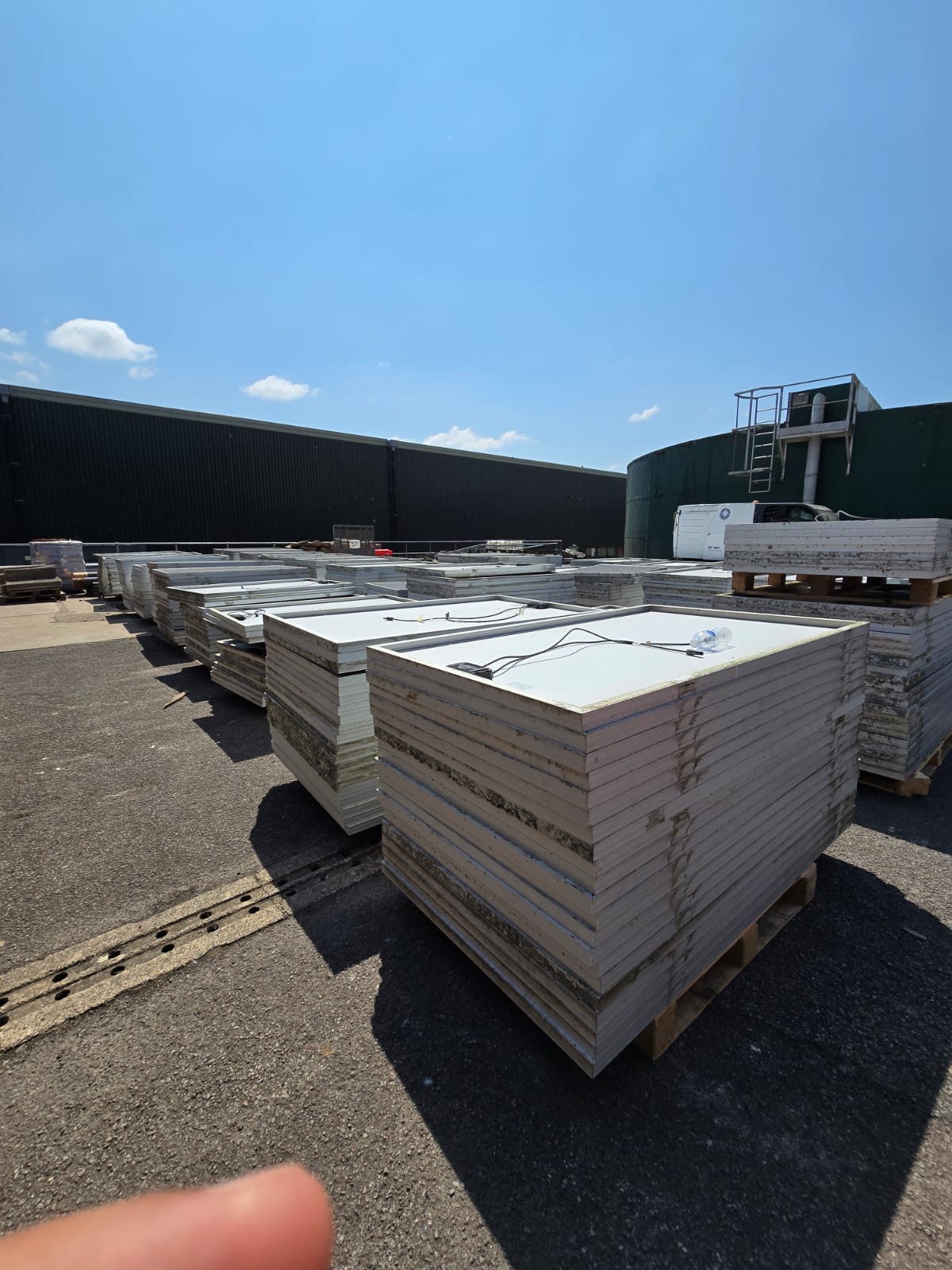 Ground-level view of MA Galaxy International's operational yard